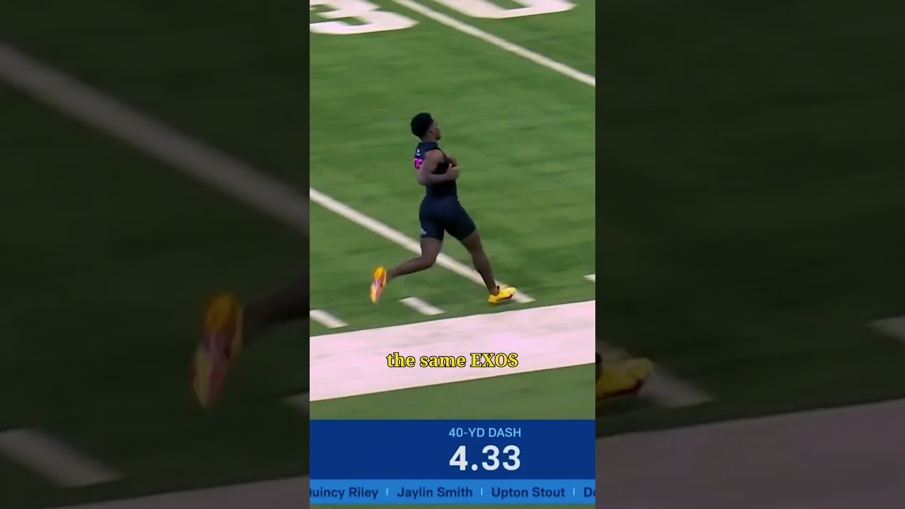 Top  Fastest  40 Yard Dash Times from the 2025 NFL Combine