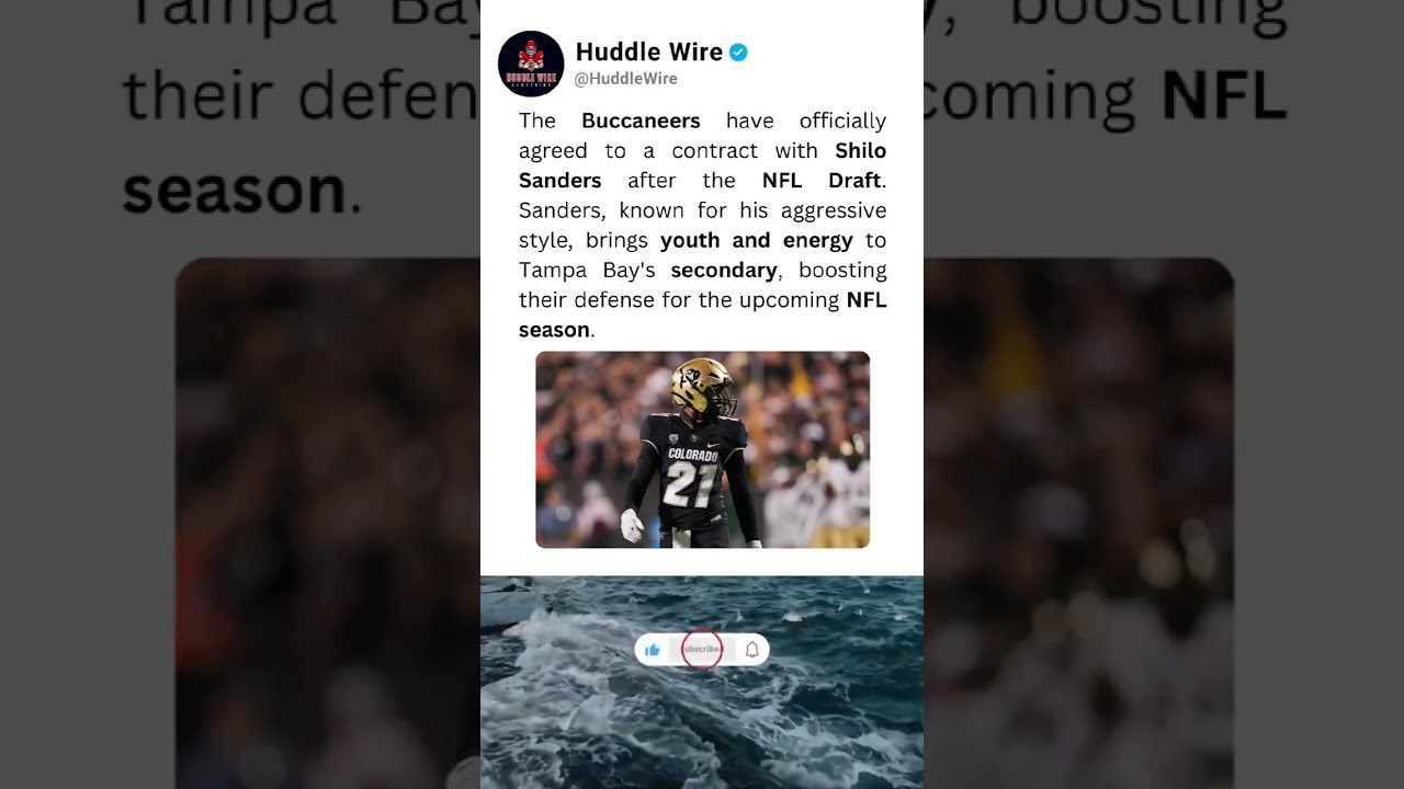 Buccaneers Bolster Defense by Signing Shilo Sanders After NFL Draft. #nfl #shorts Buccaneers Bolster Defense by Signing Shilo Sanders After NFL Draft. #nfl #shorts