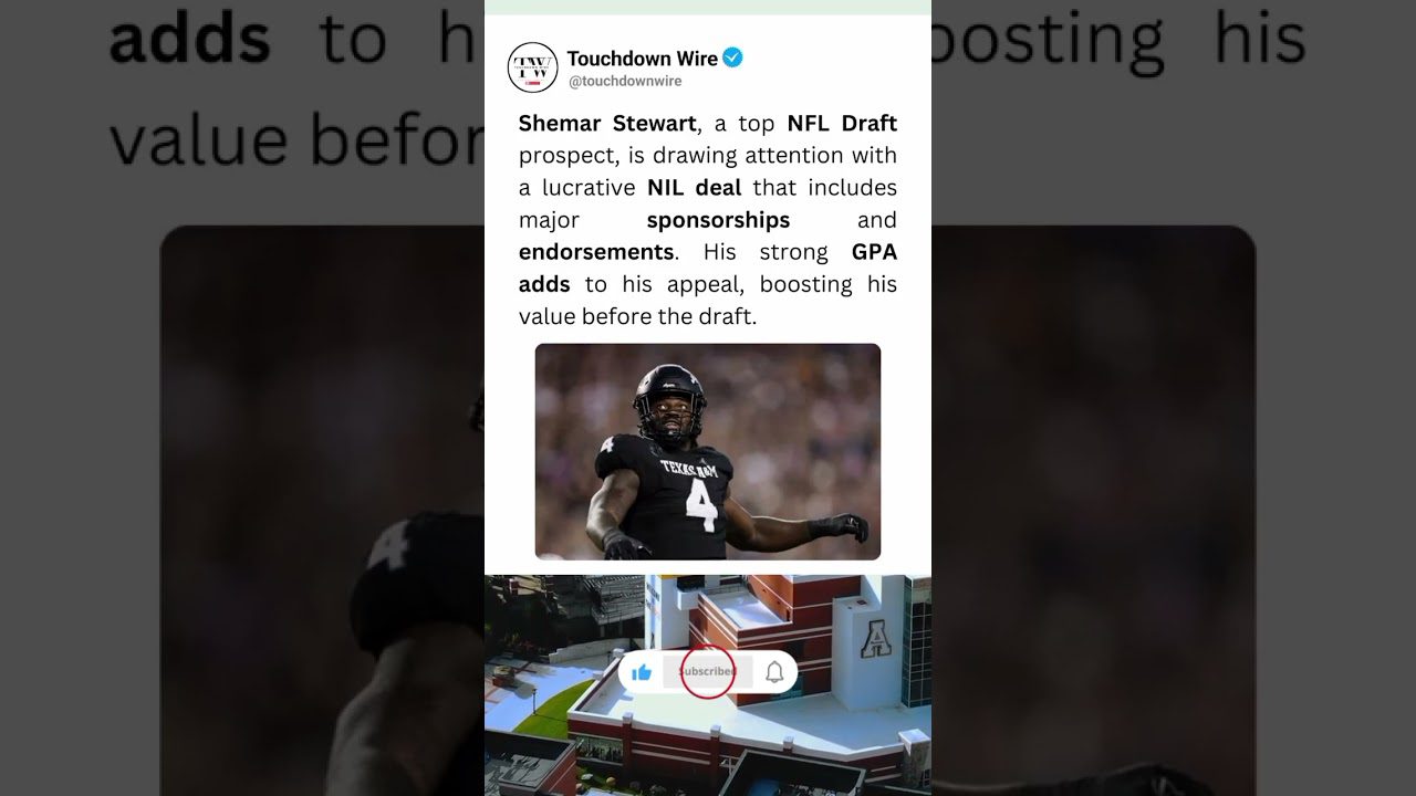Shemar Stewart’s NIL Deal Shocks NFL! Big Brands & GPA Boost! 💰🏈 #NFLDraft #Shorts Shemar Stewart’s NIL Deal Shocks NFL! Big Brands & GPA Boost! 💰🏈 #NFLDraft #Shorts