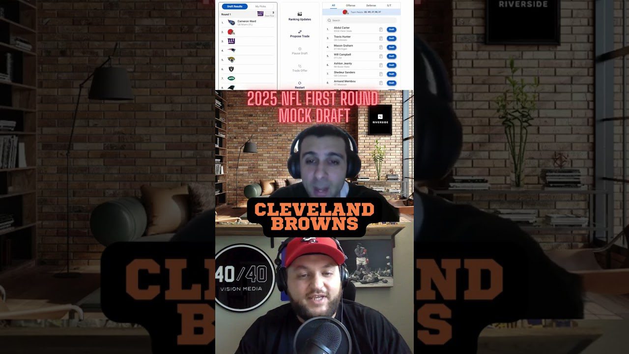 Who will the Cleveland Browns draft in the 2025 NFL Draft? —- Check…. #Shorts Who will the Cleveland Browns draft in the 2025 NFL Draft? —- Check…. #Shorts