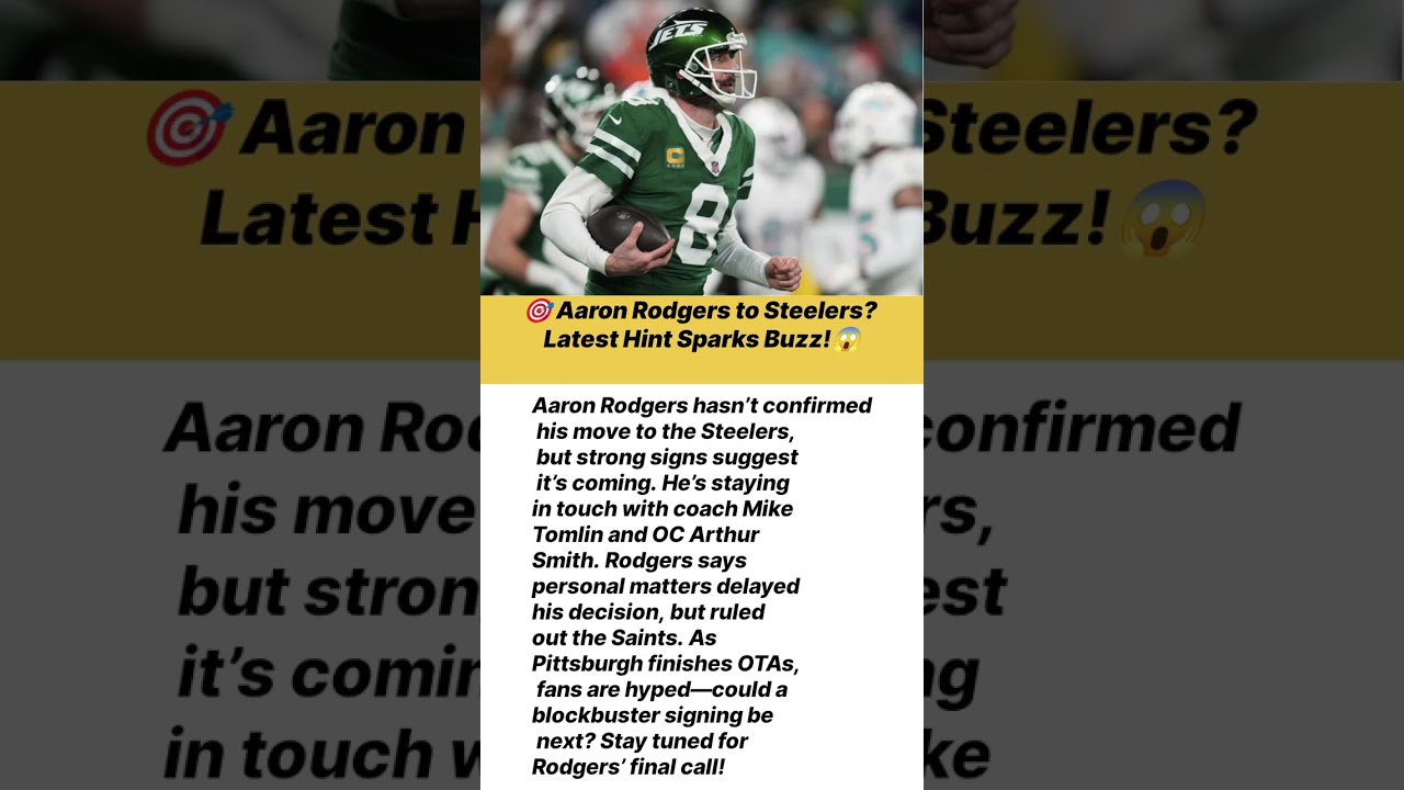 π’ Aaron Rodgers to Steelers?π₯ Latest Update Shocks NFL Fans! π#shorts π’ Aaron Rodgers to Steelers?π₯ Latest Update Shocks NFL Fans! π#shorts