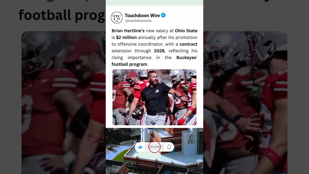 Brian Hartline Gets M Raise! 💰 Ohio State OC 🏈🔥 #Ohio #NFLDraft2025 #Shorts
