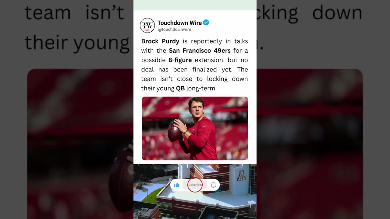 Brock Purdy Eyes 8-Figure Deal?! 🏈🔥 #49ers #NFLNews #Shorts