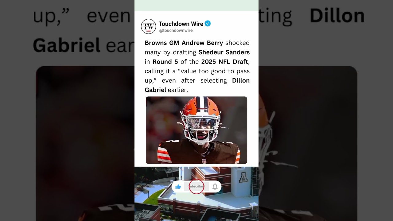 Browns Take Shedeur Sanders! 😳 Round 5 Steal? 🏈 #NFLDraft2025 #Shorts