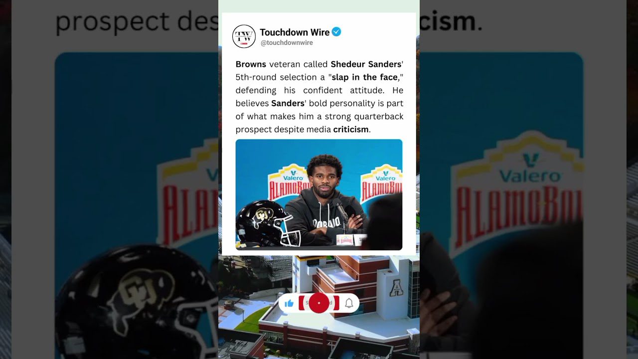 Browns Vet DEFENDS Shedeur!🔥 “Slap in the Face” 🏈 #NFLDraft2025 #Shorts
