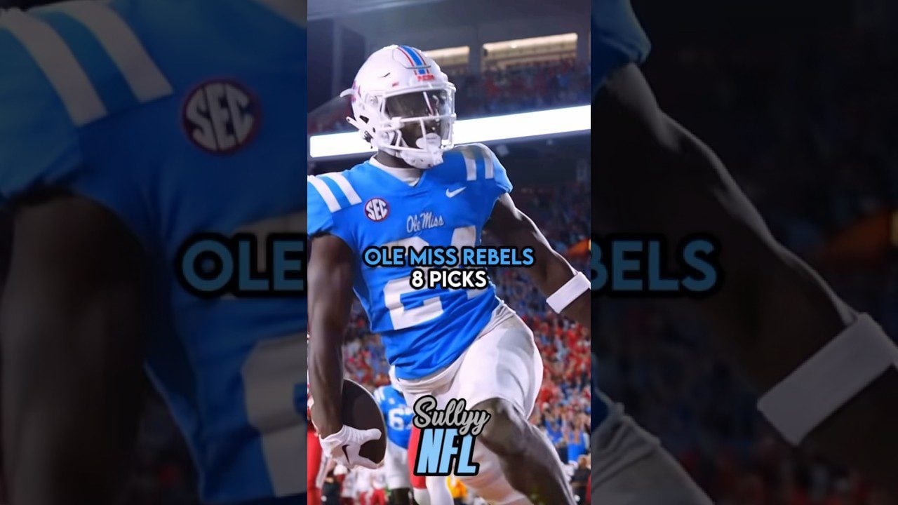 Colleges with the most draft picks in the 2025 nfl draft #cfb #nfldraft #trending #olemiss #jesus