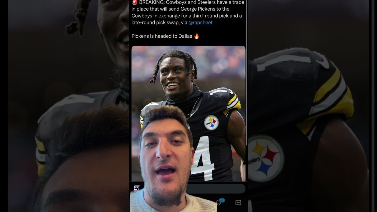 George Pickens TRADE! #trending #nfl #football #shorts #steelers #cowboys #georgepickens #nflnews
