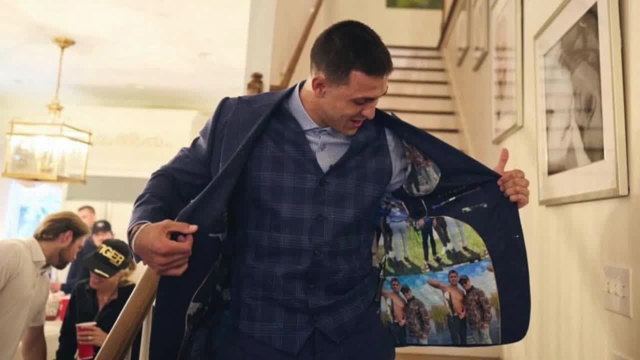 Jack Bech honors late brother with custom suit at 2025 NFL Draft