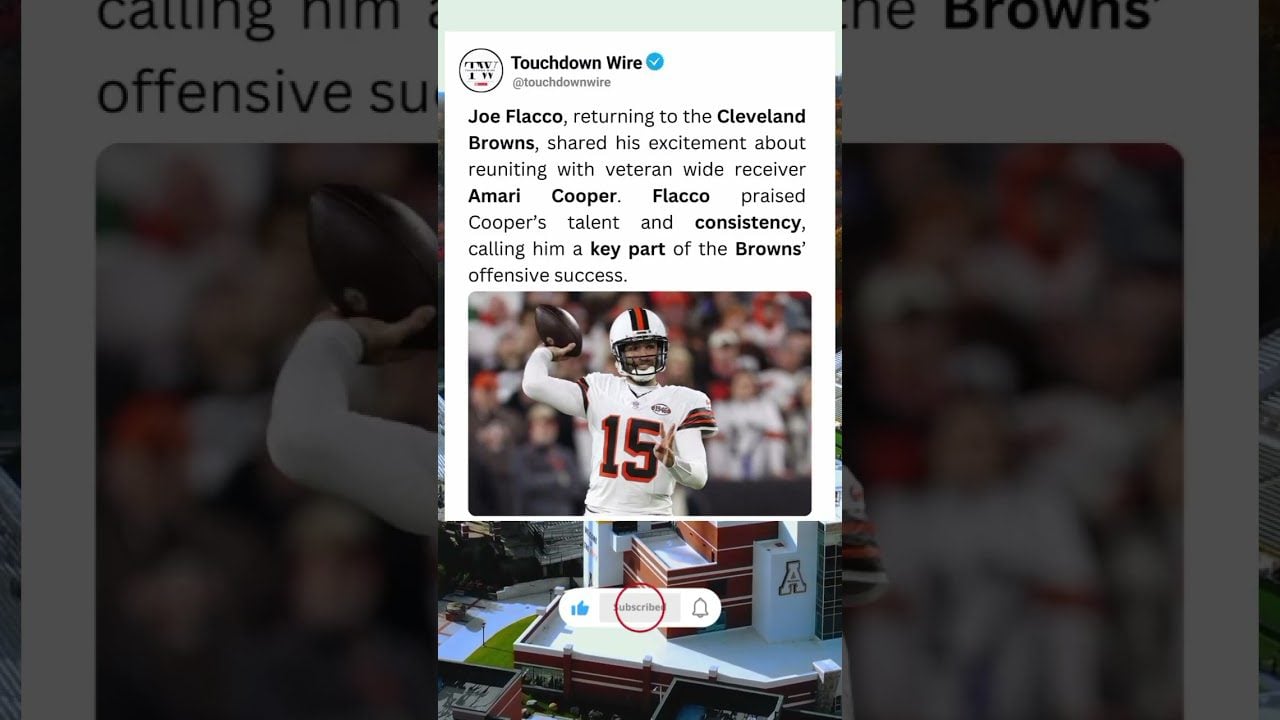Joe Flacco Reunites with Amari Cooper! 🔥🏈 #NFL #NFLNews #Shorts