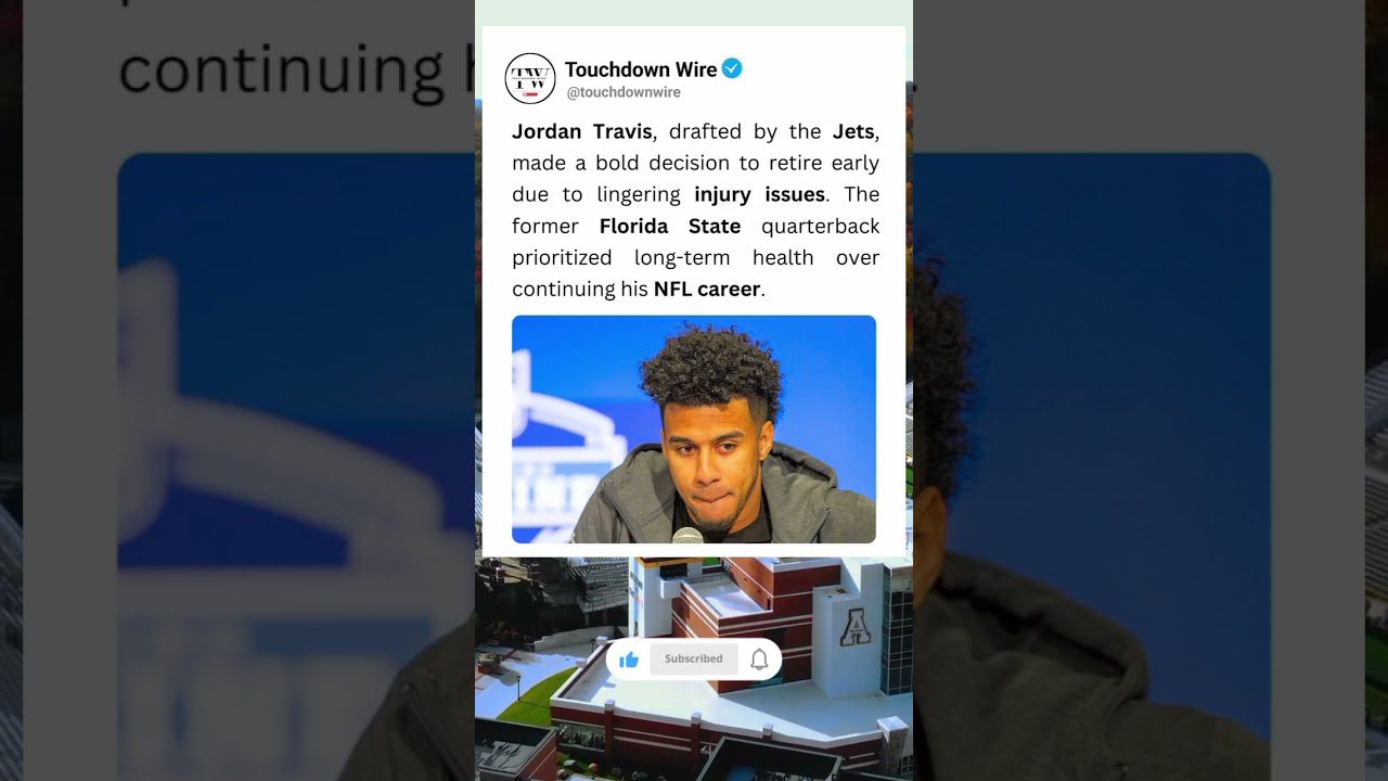 Jordan Travis Makes Emotional Retirement Decision 🏈 #Jets #NFLNews #Shorts