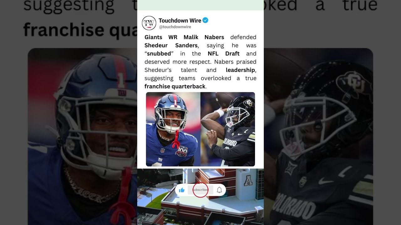 Nabers Backs Shedeur! 🗣️ Says NFL Snubbed Him 🏈 #Browns #NFLDraft2025 #Shorts