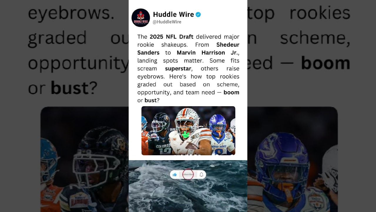 NFL Draft 2025: Rookie Fits — Boom or Bust? 🔥 #shorts