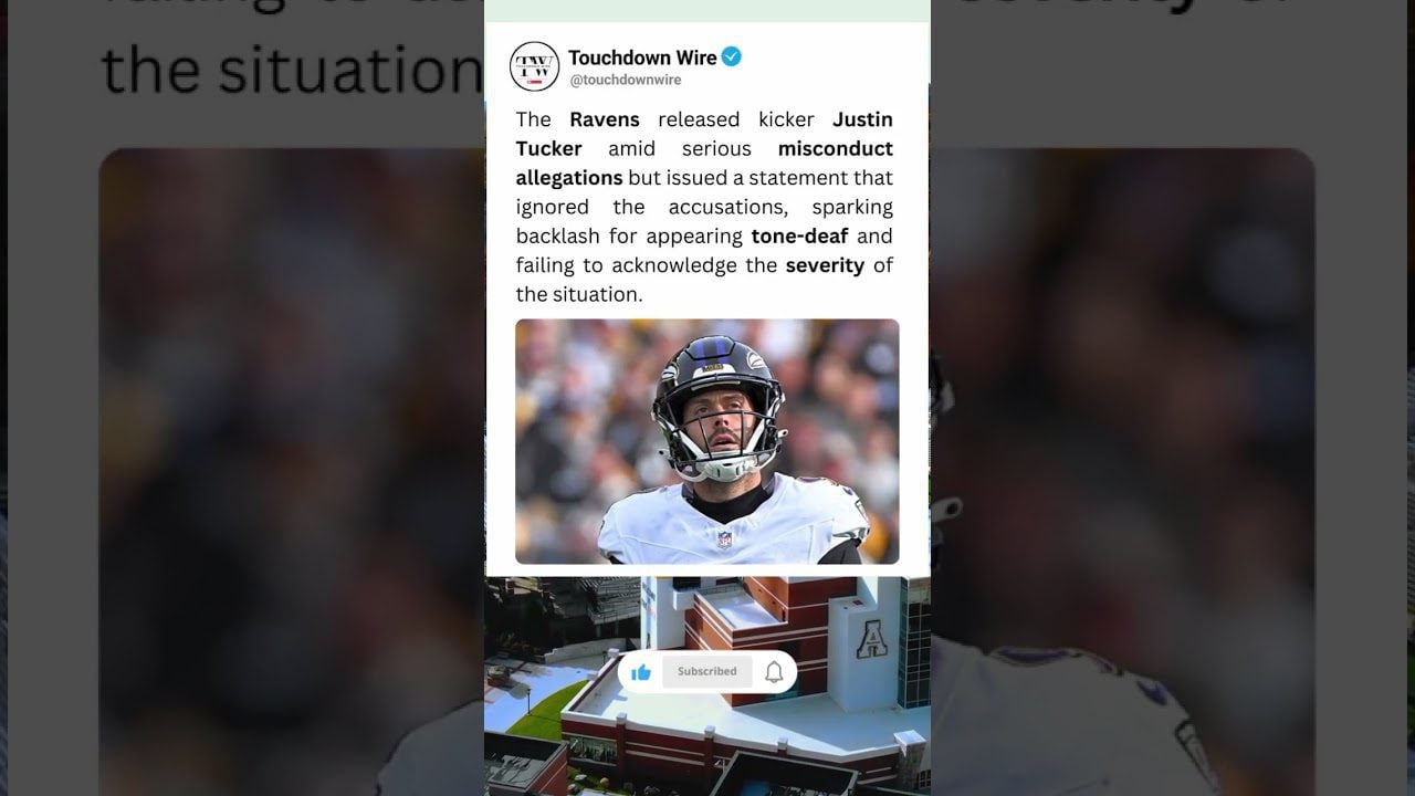 Ravens Cut Justin Tucker Amid Scandal! 🏈🔥 #NFL #NFLDraft #Shorts