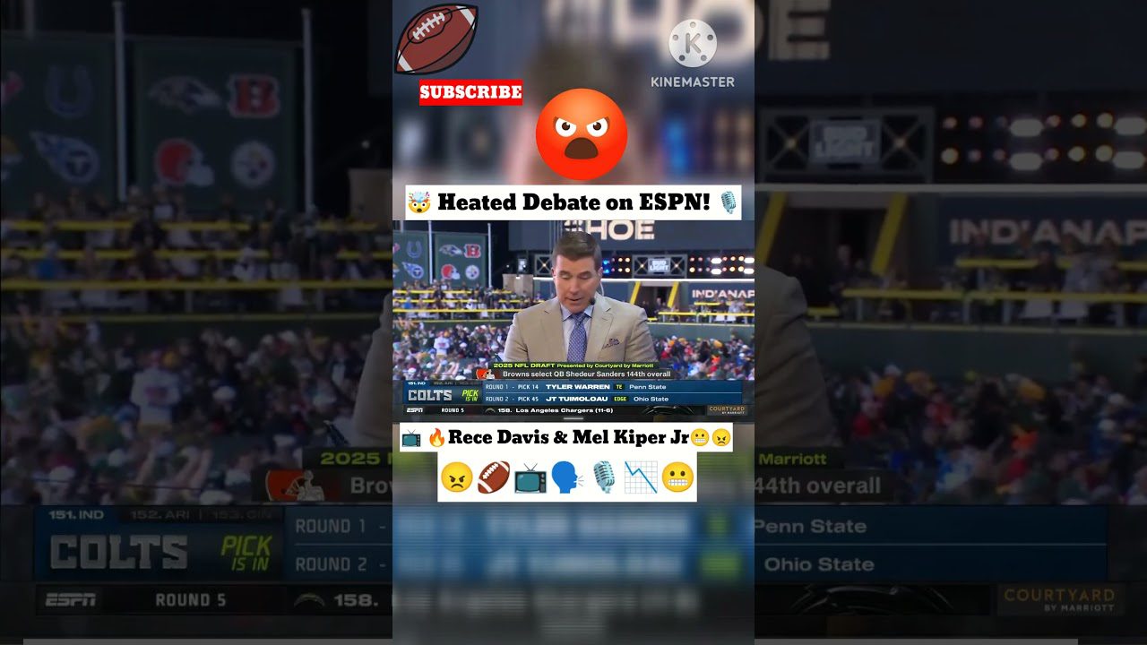 🔥🏈🎙️ 🗣️ Rece Davis & Mel Kiper Jr. Clash😠🥊 #nflnews #football #nfldraft #shorts #sports  #sportsnews