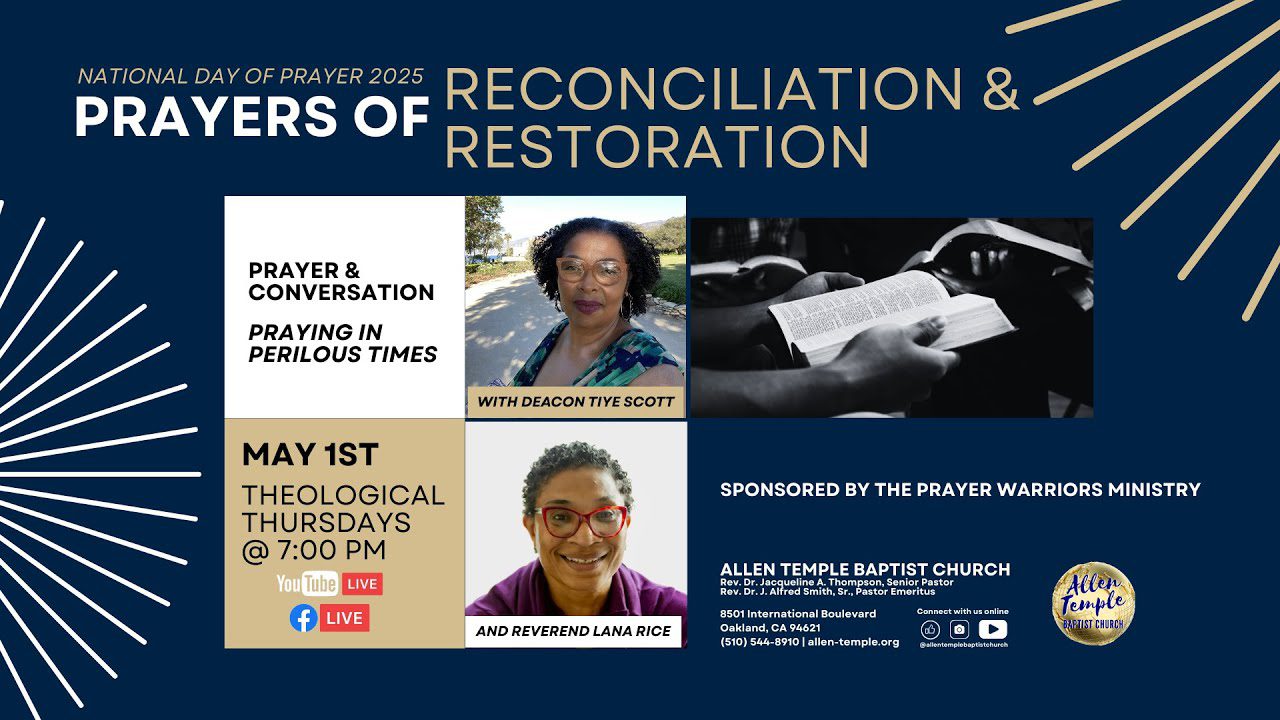 Theological Thursday Live – Prayers of Reconciliation and Restoration: Praying In Perilous Times