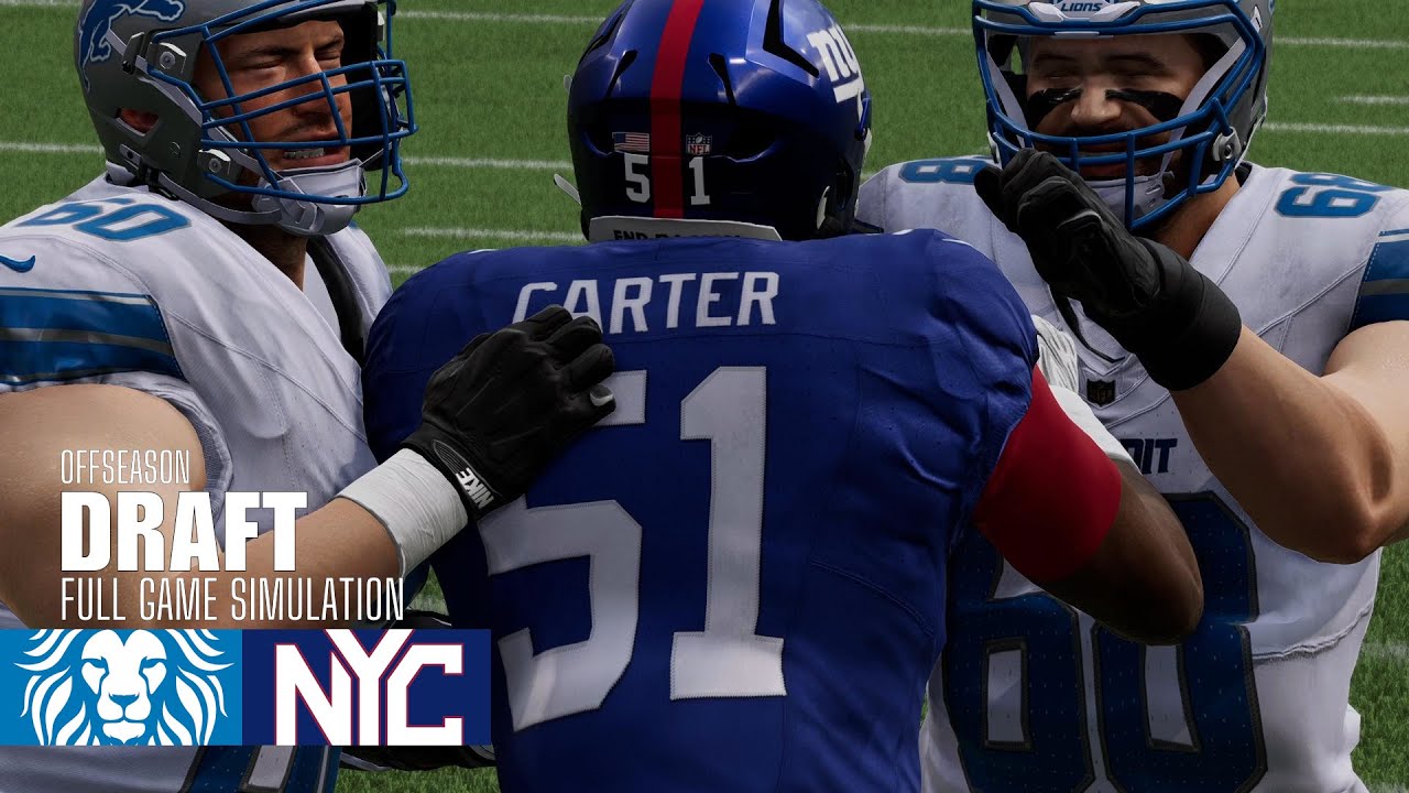 Abdul Carter | Lions vs. Giants | Madden NFL 25 Simulation | 2025 NFL Draft Abdul Carter | Lions vs. Giants | Madden NFL 25 Simulation | 2025 NFL Draft
