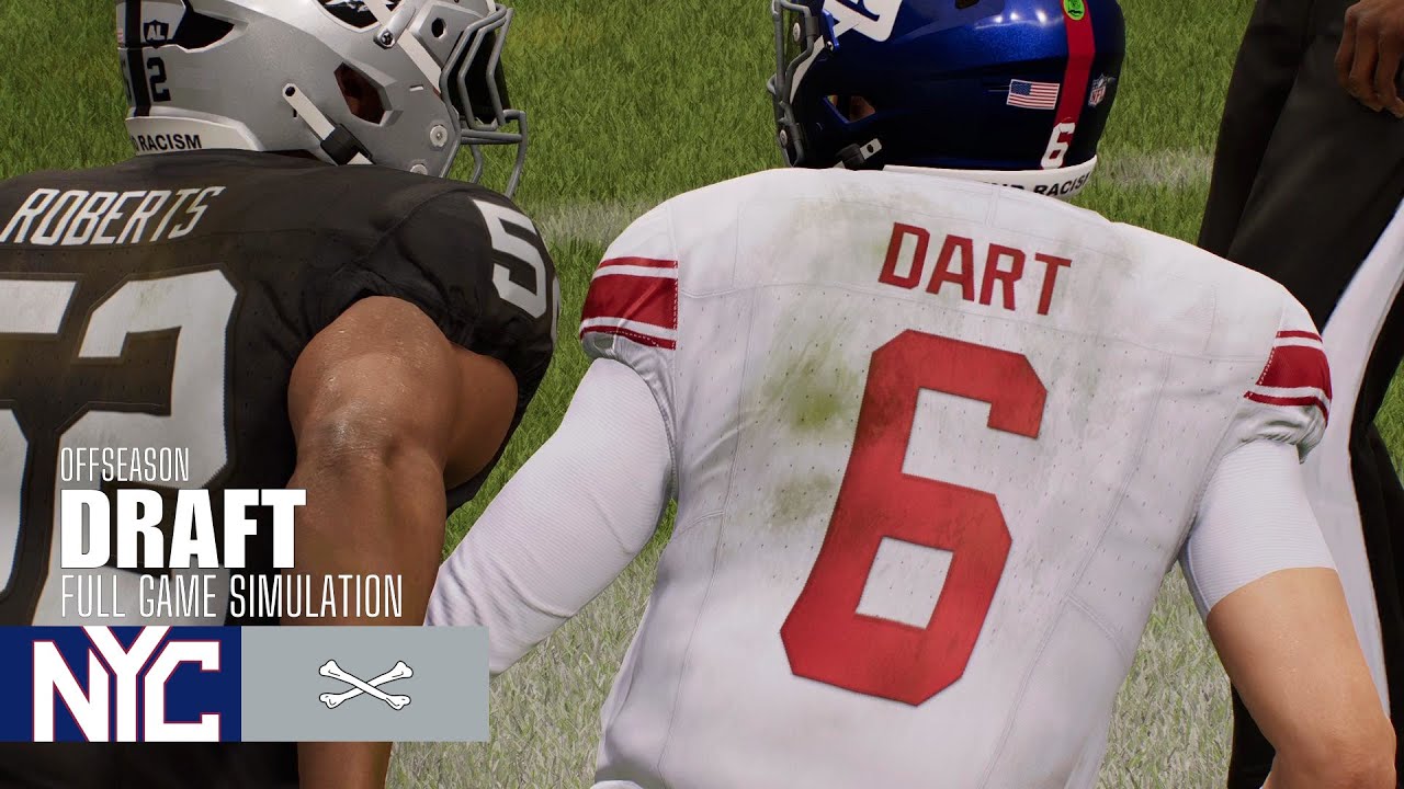 Jaxson Dart | Giants vs. Raiders | Madden NFL 25 Simulation | 2025 NFL Draft Jaxson Dart | Giants vs. Raiders | Madden NFL 25 Simulation | 2025 NFL Draft