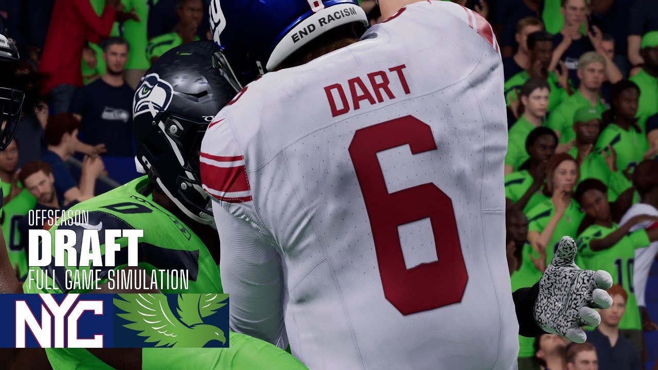 Jaxson Dart | Giants vs. Seahawks | Madden NFL 25 Simulation | 2025 NFL Draft Jaxson Dart | Giants vs. Seahawks | Madden NFL 25 Simulation | 2025 NFL Draft