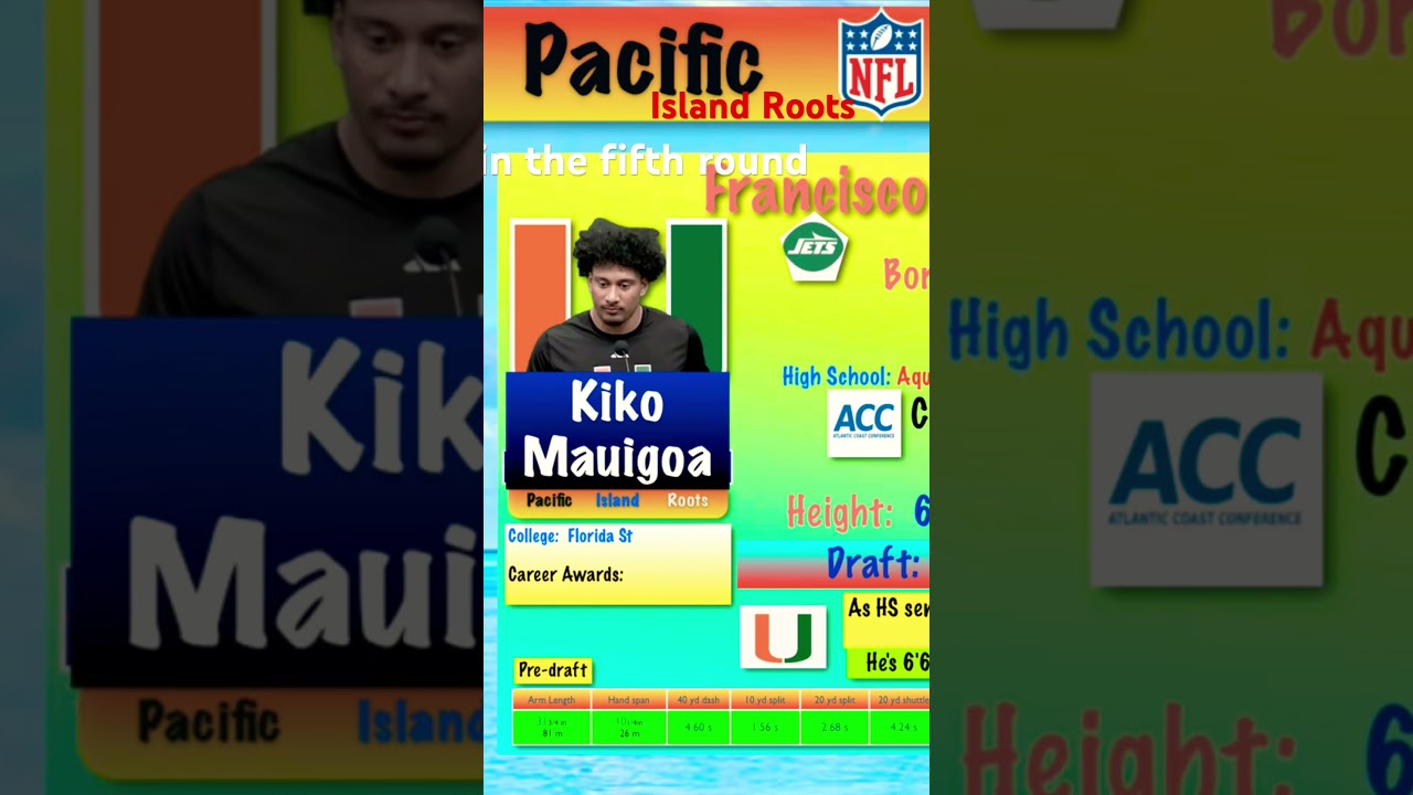 Kiko Mauigoa, Born In American Samoa And Drafted By The New York Jets 2025 #footballplayer Kiko Mauigoa, Born In American Samoa And Drafted By The New York Jets 2025 #footballplayer