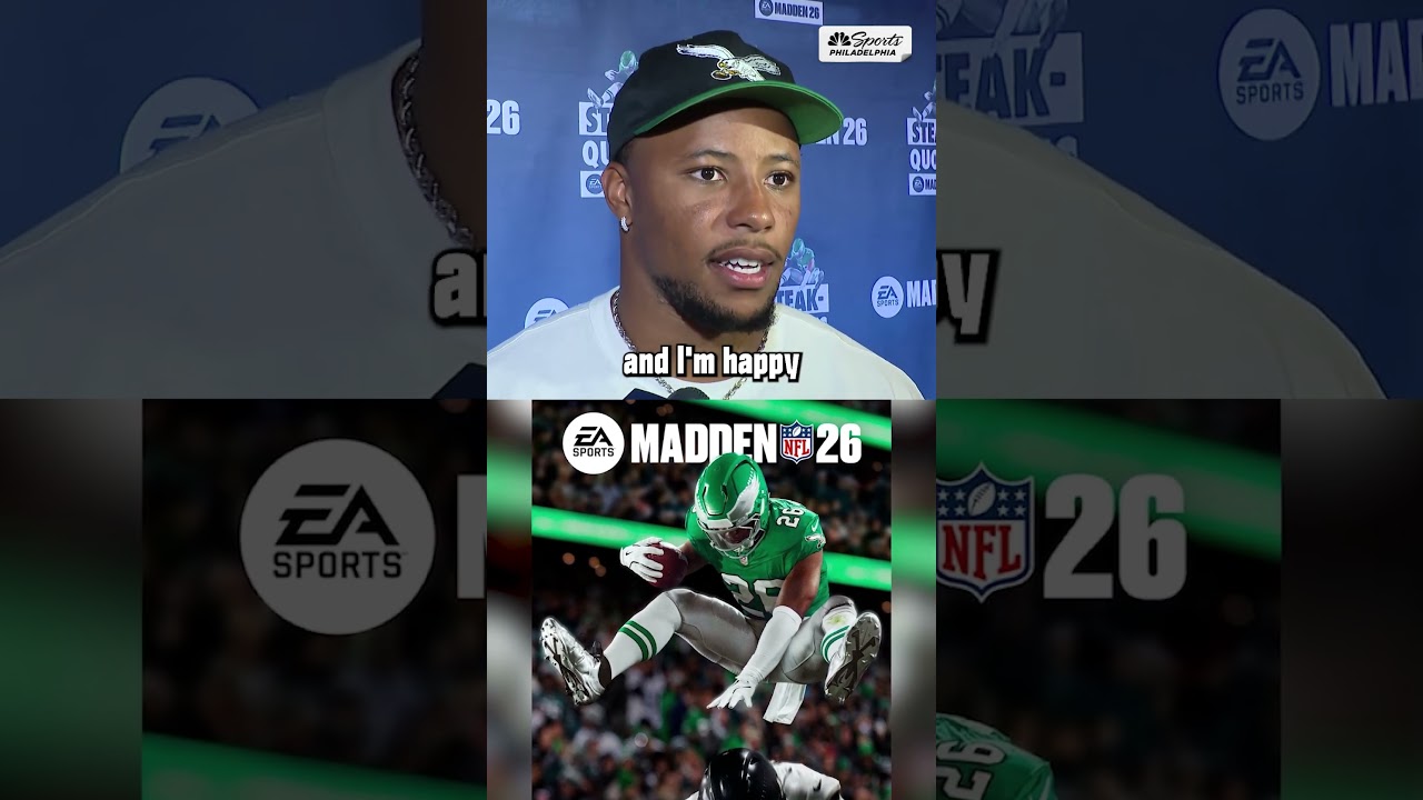 Saquon Barkley says being on the cover of Madden NFL 26 is something he dreamed about as a kid Saquon Barkley says being on the cover of Madden NFL 26 is something he dreamed about as a kid