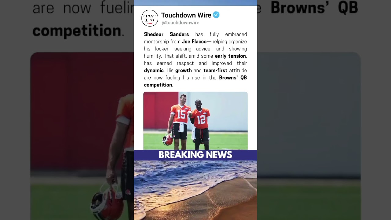 Shedeur Sanders Learning from Joe Flacco ππ₯ #shedeursanders #joeflacco #nflnews #shorts Shedeur Sanders Learning from Joe Flacco ππ₯ #shedeursanders #joeflacco #nflnews #shorts