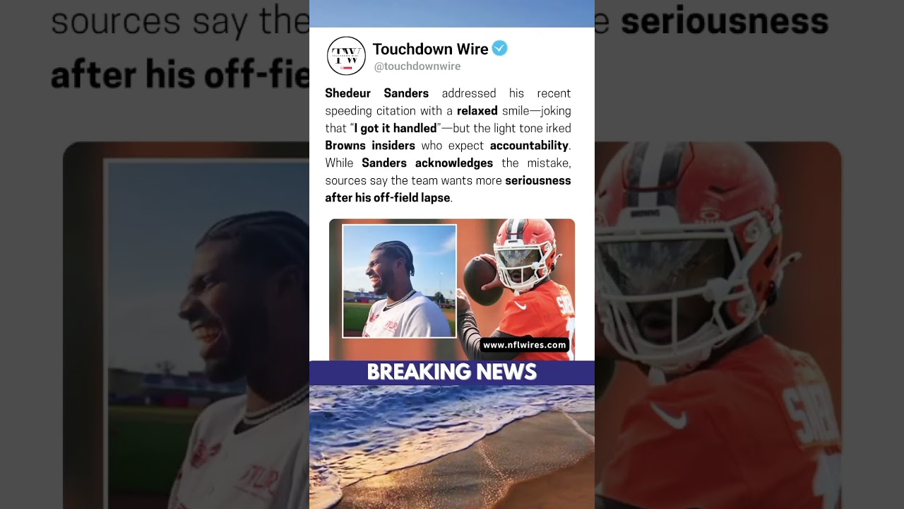 Shedeur Sanders Reacts to Speeding Ticket ππ₯ #shedeursanders #nflnews #shorts Shedeur Sanders Reacts to Speeding Ticket ππ₯ #shedeursanders #nflnews #shorts