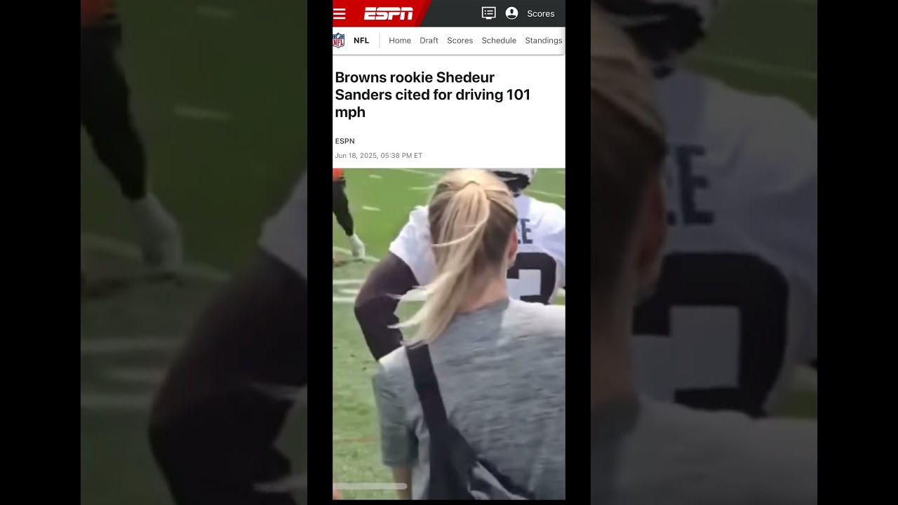 Shedeur Sanders speeding #nfl #nflnews #nflrookies Shedeur Sanders speeding #nfl #nflnews #nflrookies