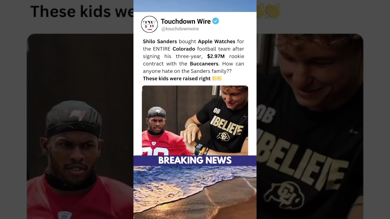 Shilo Sanders Gifts Apple Watches to Entire Colorado Team πβ #shilosanders #nflnews #shorts Shilo Sanders Gifts Apple Watches to Entire Colorado Team πβ #shilosanders #nflnews #shorts