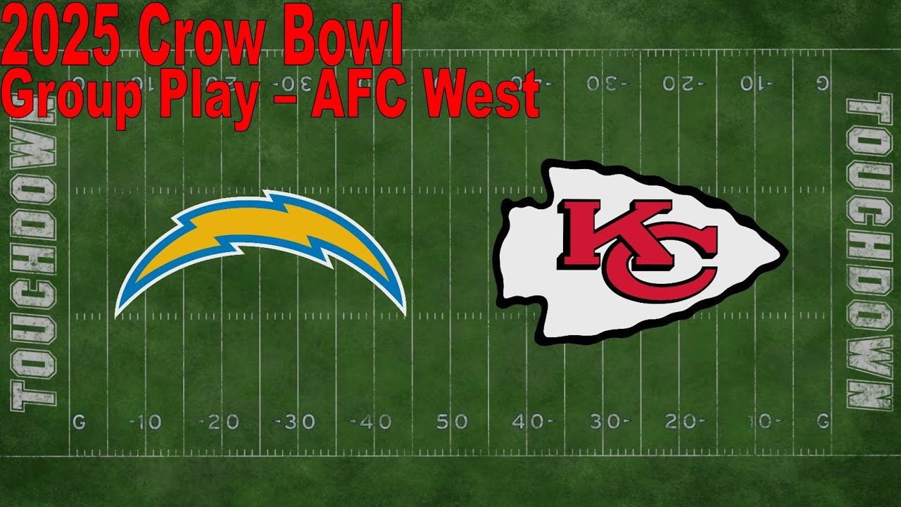 2025 NFL Crow Bowl: Group Play AFC West – Los Angeles Chargers vs. Kansas City Chiefs 2025 NFL Crow Bowl: Group Play AFC West – Los Angeles Chargers vs. Kansas City Chiefs