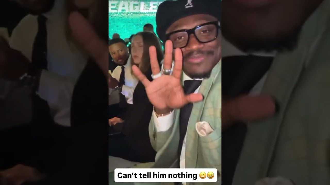 AJ Brown Loves his Eagles Super Bowl Ring with Wings. Eagles WR laughs with Joy AJ Brown Loves his Eagles Super Bowl Ring with Wings. Eagles WR laughs with Joy