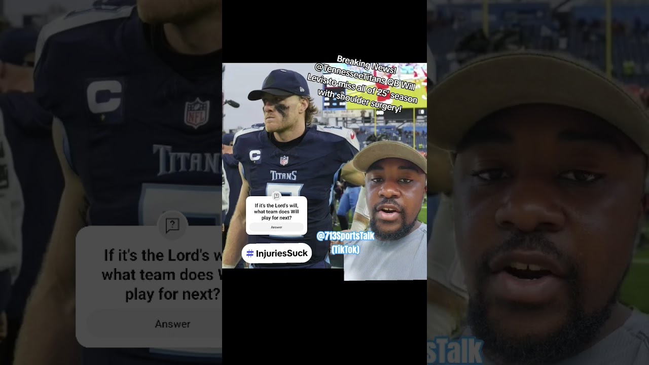 Breaking NFL news! @Titans QB Will Levis to miss 25′ season due to shoulder surgery! #Texans Breaking NFL news! @Titans QB Will Levis to miss 25′ season due to shoulder surgery! #Texans