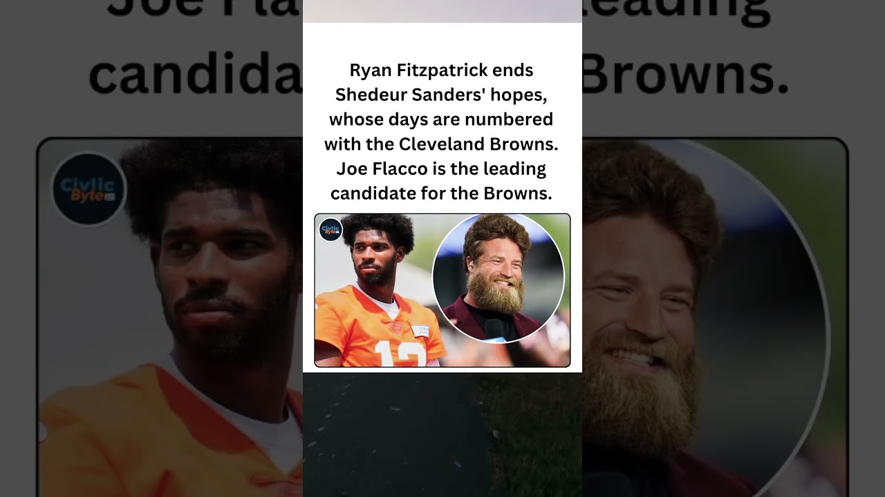 Fitzpatrick Ends Shedeur’s Hopes 😳 Flacco QB1? #NFL #Shorts Fitzpatrick Ends Shedeur’s Hopes 😳 Flacco QB1? #NFL #Shorts