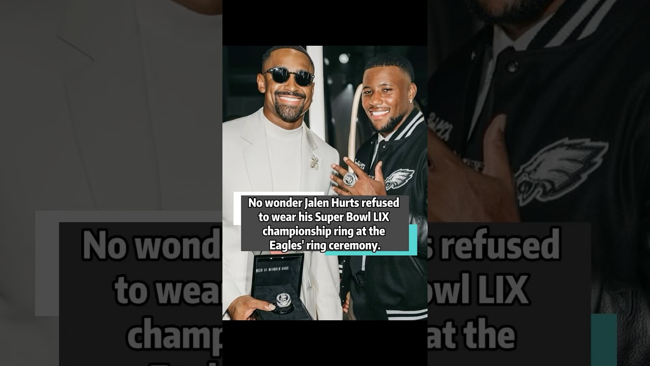 Jalen Hurts refused to wear his Super Bowl LIX championship ring at the Eagles’ ring ceremony Jalen Hurts refused to wear his Super Bowl LIX championship ring at the Eagles’ ring ceremony