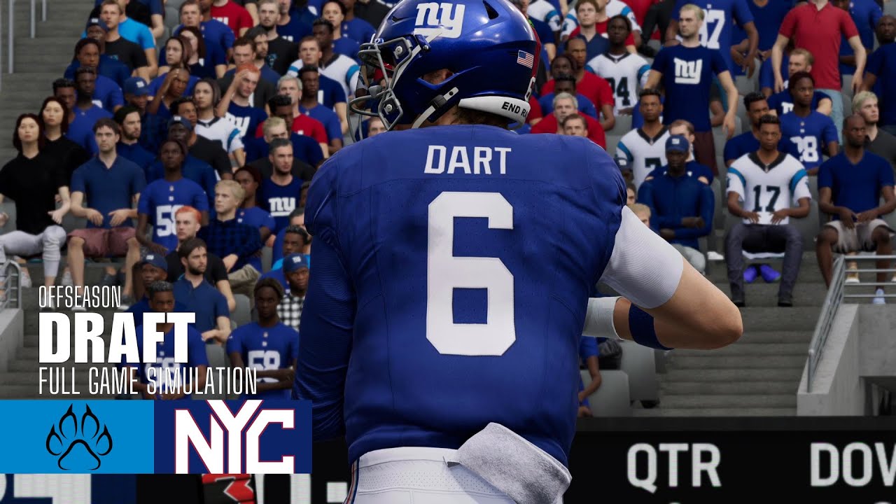Jaxson Dart | Panthers vs. Giants | Madden NFL 25 Simulation | 2025 NFL Draft Jaxson Dart | Panthers vs. Giants | Madden NFL 25 Simulation | 2025 NFL Draft