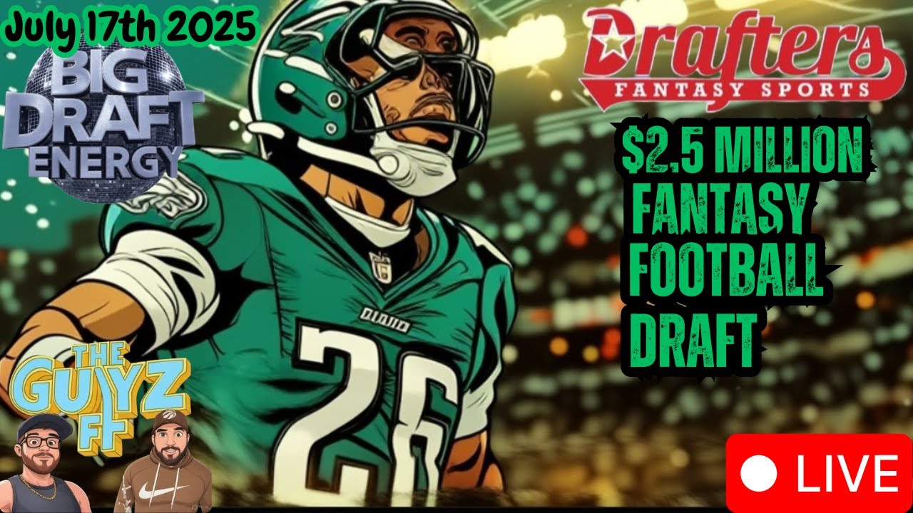 LIVE 2025 Fantasy Football Draft! 🏈 .5M Best Ball + 0 Bonus w/ Code DISCO LIVE 2025 Fantasy Football Draft! 🏈 .5M Best Ball + 0 Bonus w/ Code DISCO