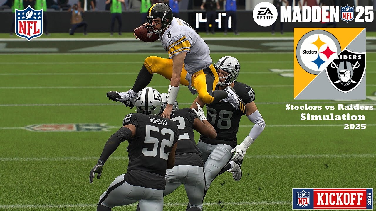 Madden 25 Jalen Ramsey Steelers vs Geno Smith Raiders Sim 2025 (Madden 26 Roster) Game Play Madden 25 Jalen Ramsey Steelers vs Geno Smith Raiders Sim 2025 (Madden 26 Roster) Game Play