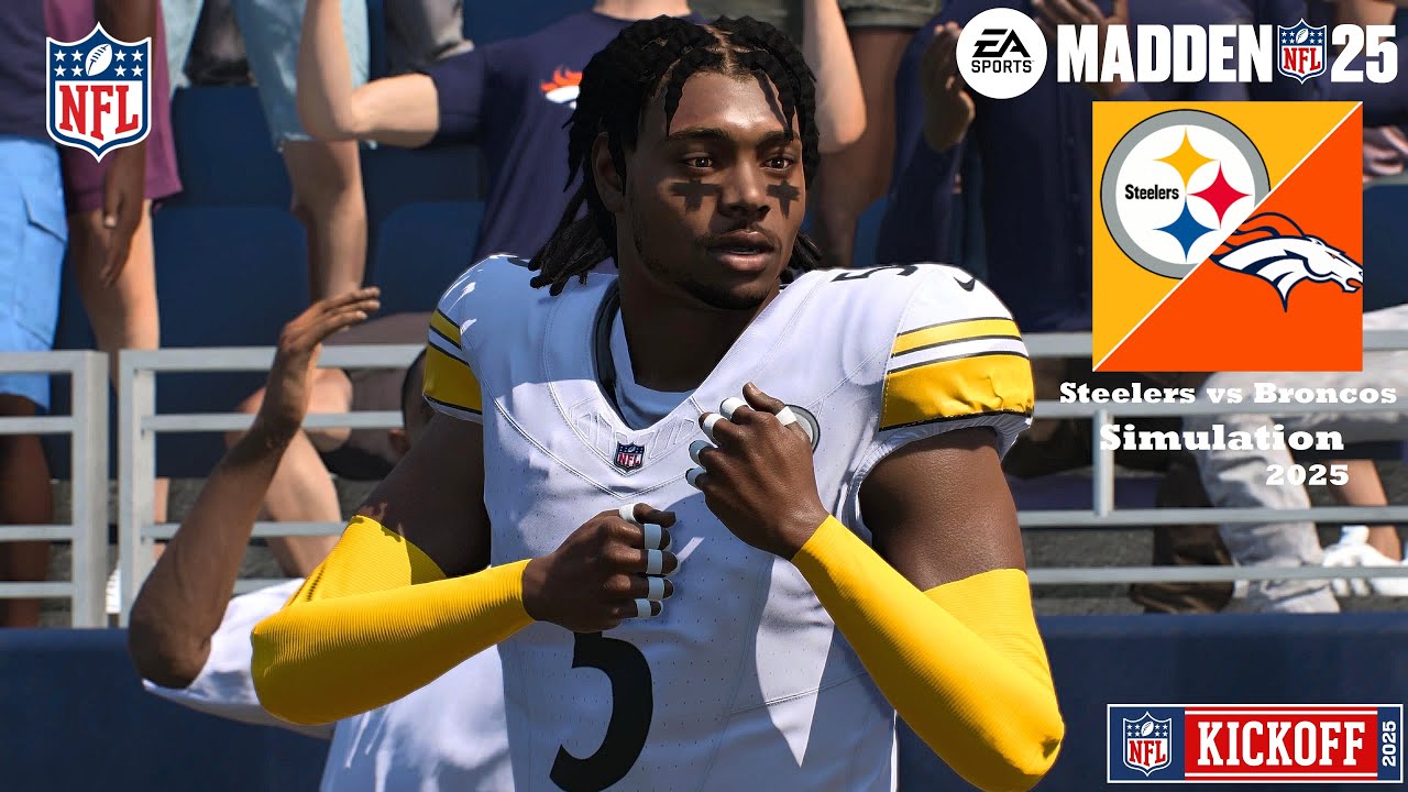 Madden 25 Jalen Ramsey Steelers vs Patrick Surtain II Broncos Sim 2025 (Madden 26 Roster) Game Play Madden 25 Jalen Ramsey Steelers vs Patrick Surtain II Broncos Sim 2025 (Madden 26 Roster) Game Play