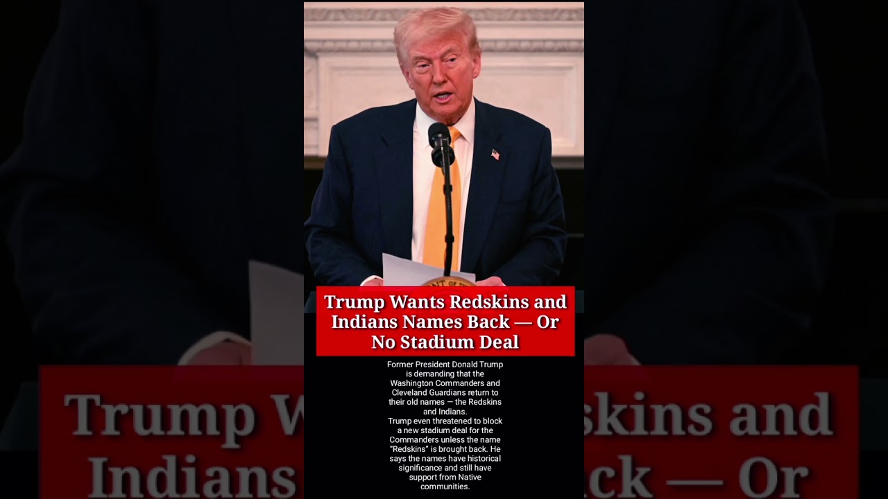 🚨Trump vs Woke NFL? Wants Redskins & Indians Back! #trump #news #twitterdeal #smartnews #rrevolution 🚨Trump vs Woke NFL? Wants Redskins & Indians Back! #trump #news #twitterdeal #smartnews #rrevolution