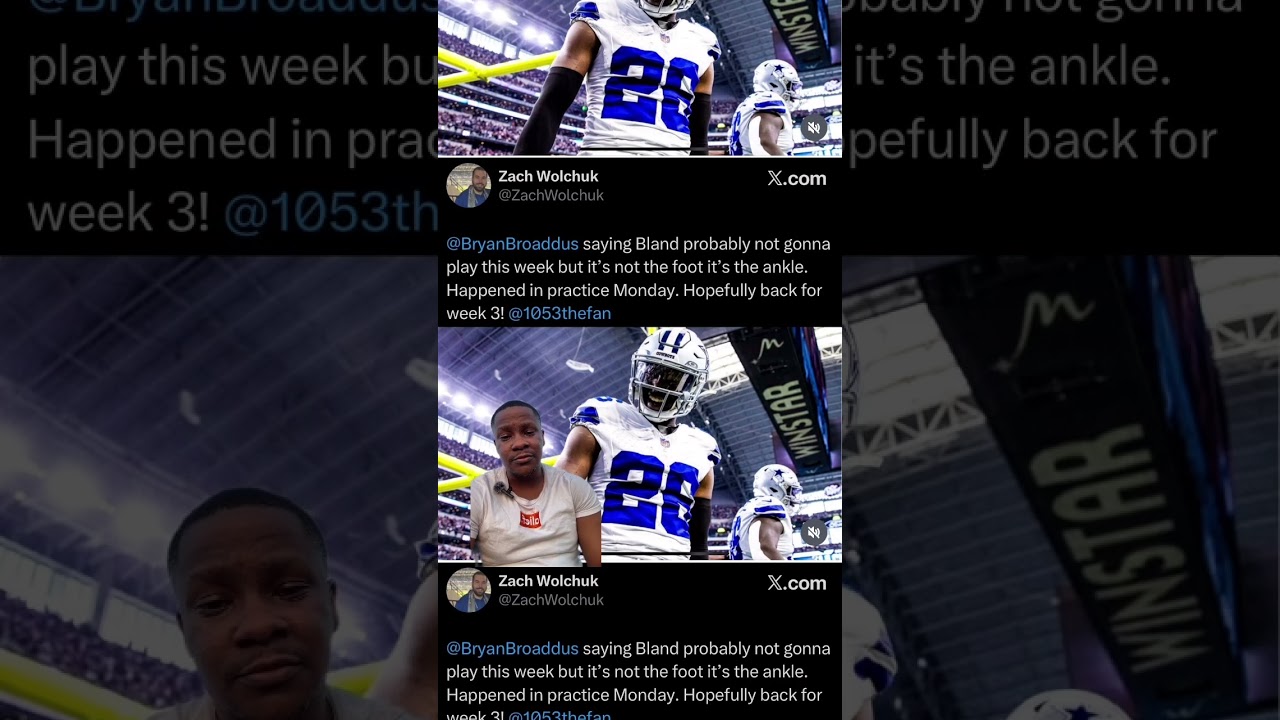 DaRon Bland Injury News Cowboys Fans Need to Hear #nflnews #injuryreport #cowboysnation #daronbland Vlog DaRon Bland Injury News Cowboys Fans Need to Hear #nflnews #injuryreport #cowboysnation #daronbland Vlog