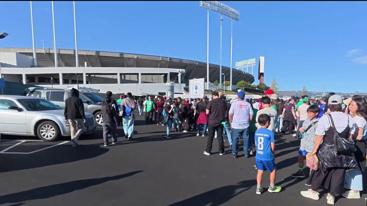 Liked on YouTube: Fans show up as Oakland Coliseum hosts Mexico/Japan friendly soccer match Liked on YouTube: Fans show up as Oakland Coliseum hosts Mexico/Japan friendly soccer match