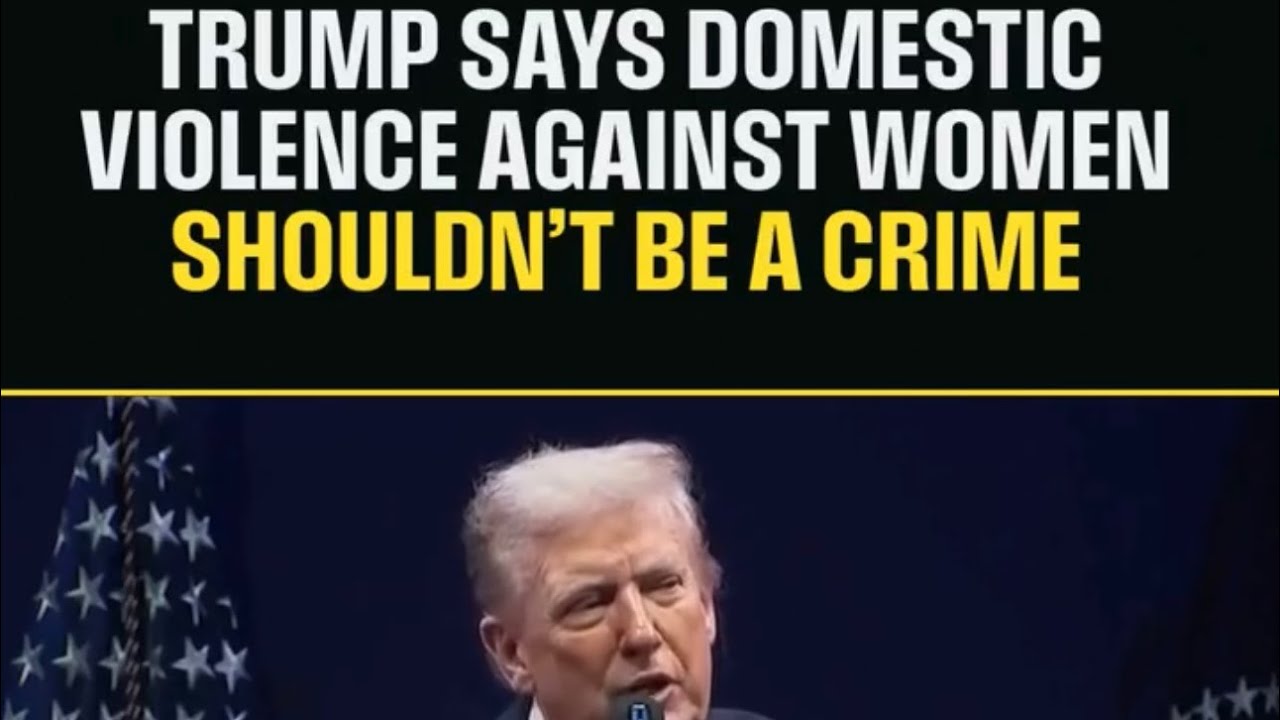 Liked on YouTube: President Trump Says Domestic Violence Against Women Shouldn’t Be A Crime Owes Women An Apology Liked on YouTube: President Trump Says Domestic Violence Against Women Shouldn’t Be A Crime Owes Women An Apology
