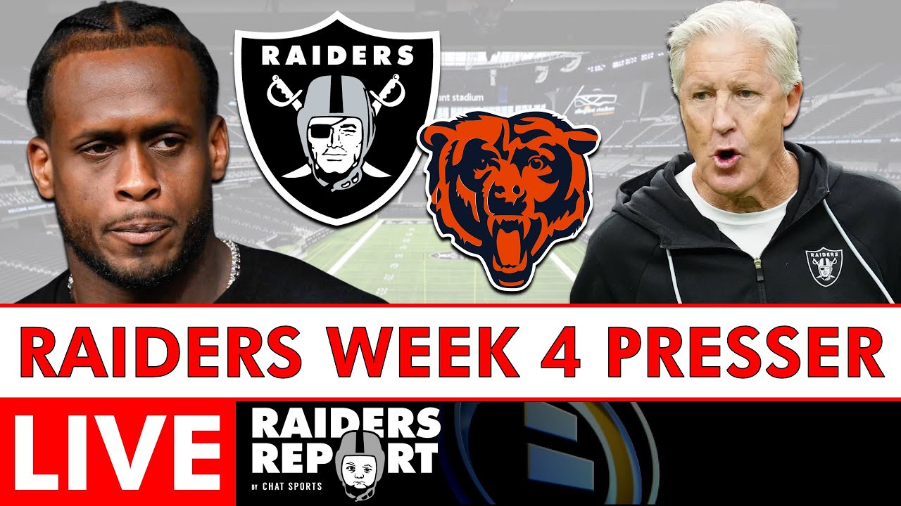 Raiders News LIVE After LOSS To Bears | Raiders Report Week 4 Presser Ft. Pete Carroll & Geno Smith Vlog Raiders News LIVE After LOSS To Bears | Raiders Report Week 4 Presser Ft. Pete Carroll & Geno Smith Vlog