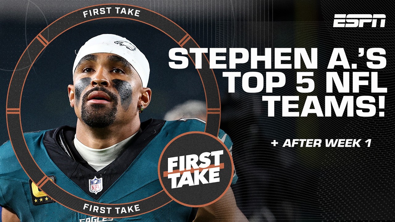 Stephen A.βs TOP 5 NFL teams after WEEK 1 π | First Take Vlog Stephen A.βs TOP 5 NFL teams after WEEK 1 π | First Take Vlog