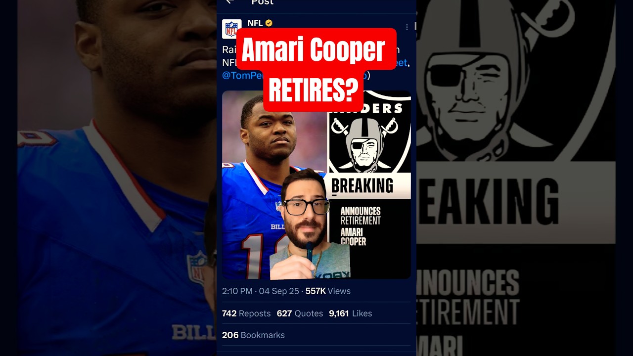 WR Amari Cooper Retires From NFL Vlog WR Amari Cooper Retires From NFL Vlog