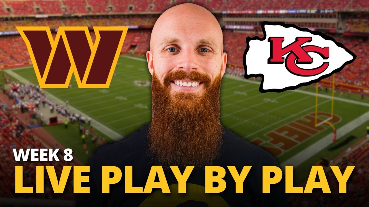 Commanders vs Chiefs LIVE play by play reaction! | Week 8, MNF Vlog Commanders vs Chiefs LIVE play by play reaction! | Week 8, MNF Vlog