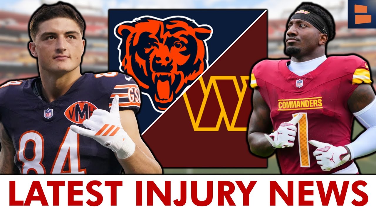 LATEST Chicago Bears & Washington Commanders Injury News Before Monday Night Football Vlog LATEST Chicago Bears & Washington Commanders Injury News Before Monday Night Football Vlog