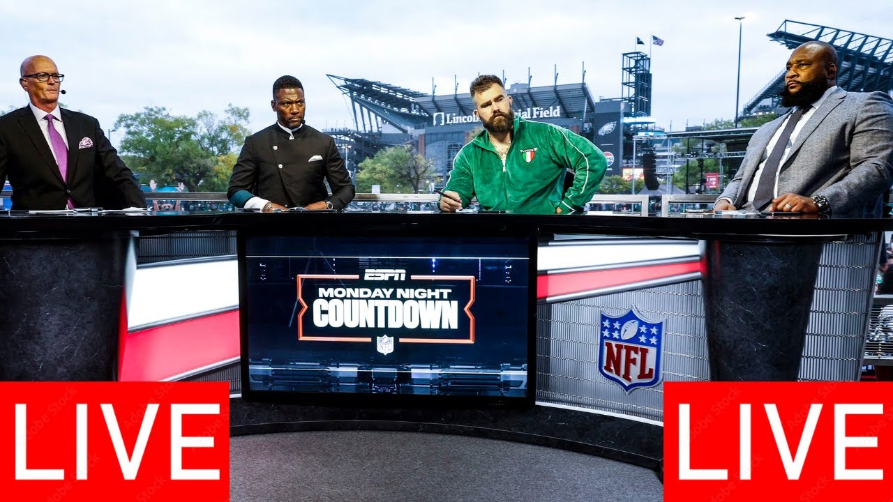 Monday Night Countdown LIVE on ESPN | Jason Kelce, Ryan Clark & Adam Shefter debate on NFL Week 6 Vlog Monday Night Countdown LIVE on ESPN | Jason Kelce, Ryan Clark & Adam Shefter debate on NFL Week 6 Vlog
