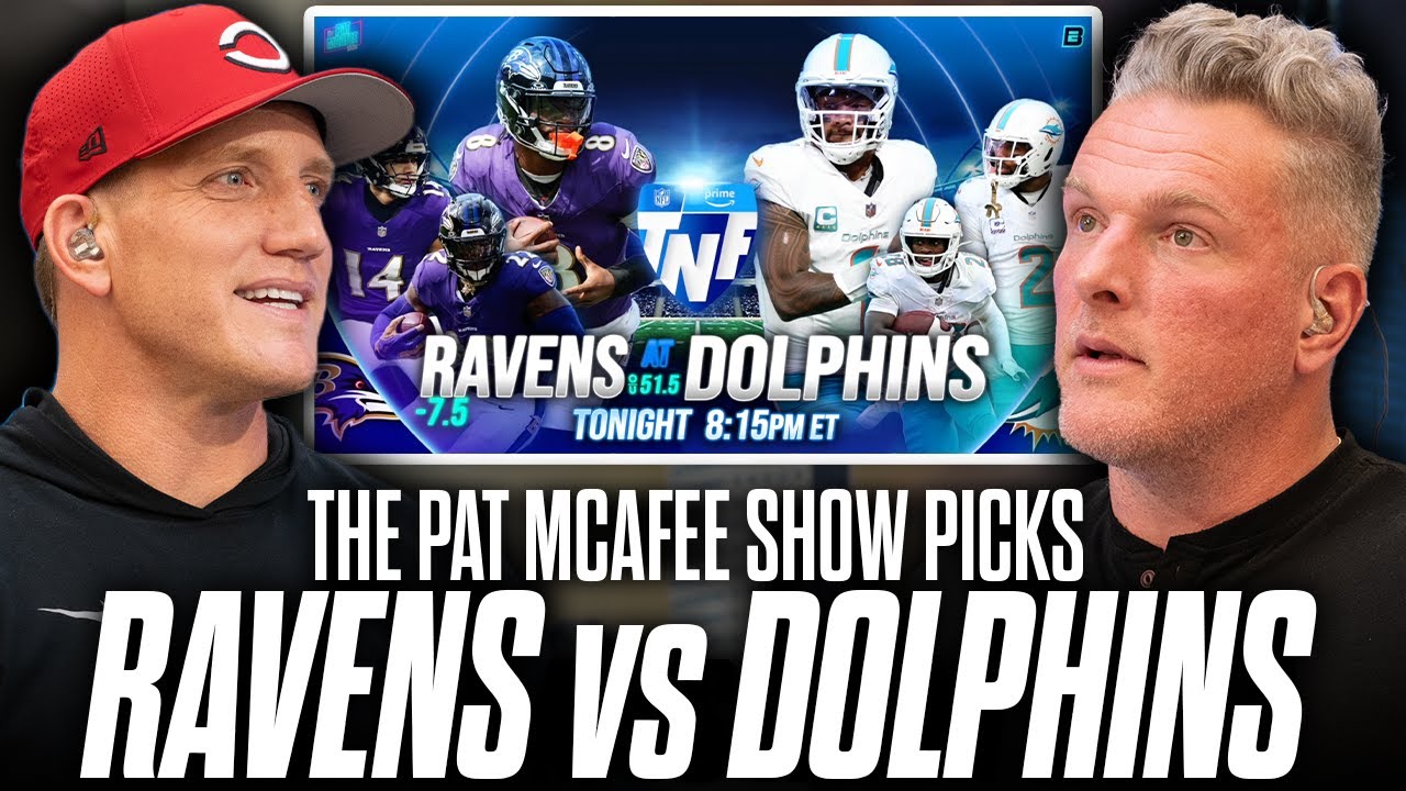 The Pat McAfee Show’s Picks For Ravens vs Dolphins On Thursday Night Football Vlog The Pat McAfee Show’s Picks For Ravens vs Dolphins On Thursday Night Football Vlog