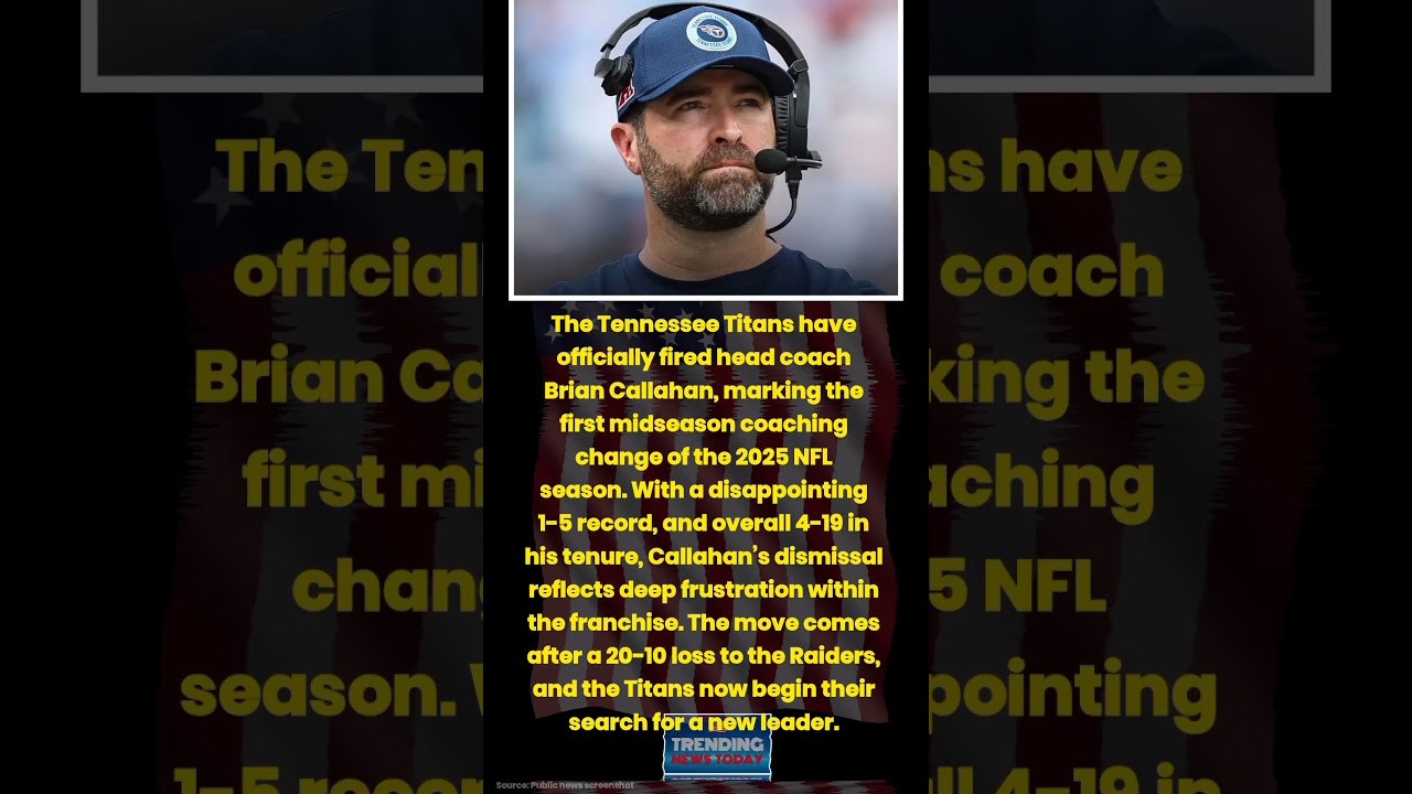 Titans Fire Brian Callahan After 1-5 Start #shorts #news Vlog Titans Fire Brian Callahan After 1-5 Start #shorts #news Vlog