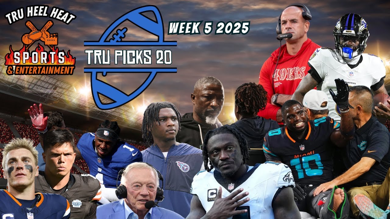 Tru Picks 20: Week 5 of the 2025 NFL Season + Quarter Polls! Tru Picks 20: Week 5 of the 2025 NFL Season + Quarter Polls!